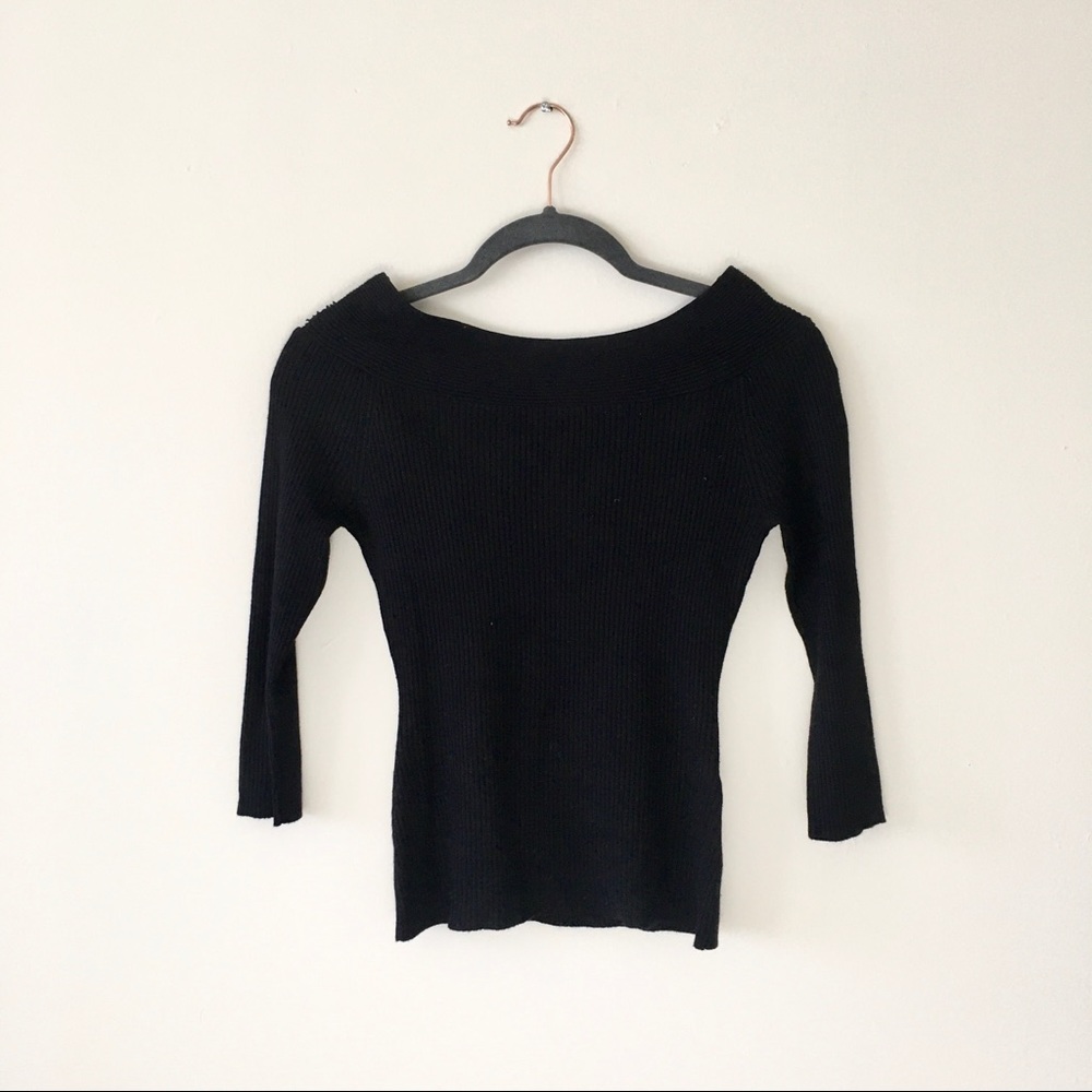 LAST DAY TO PURCHASE! Black 3/4 Sleeve Top